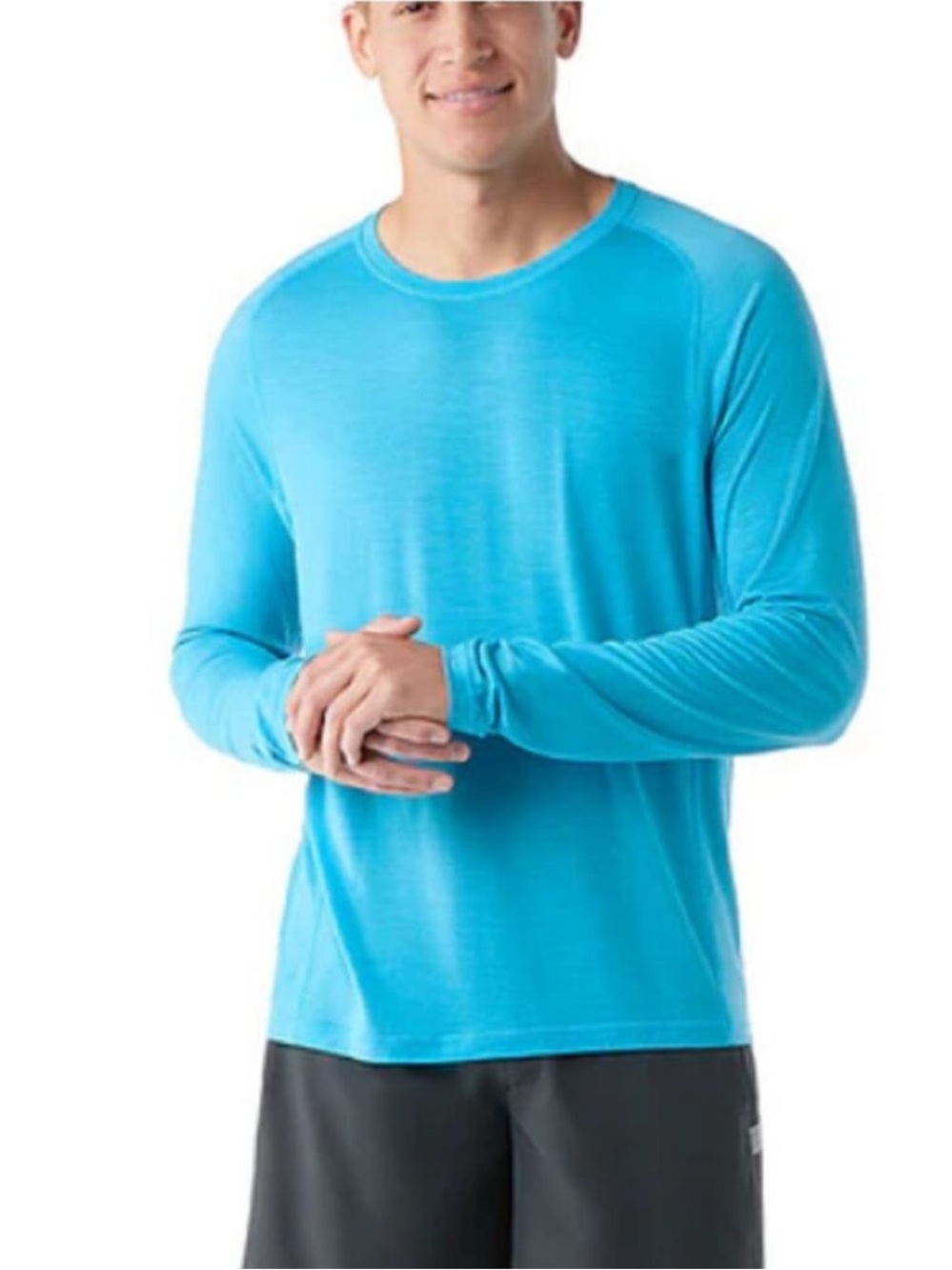 Smartwool Active Ultralite Merino Long Sleeve Shirt Pool Blue Sz L
